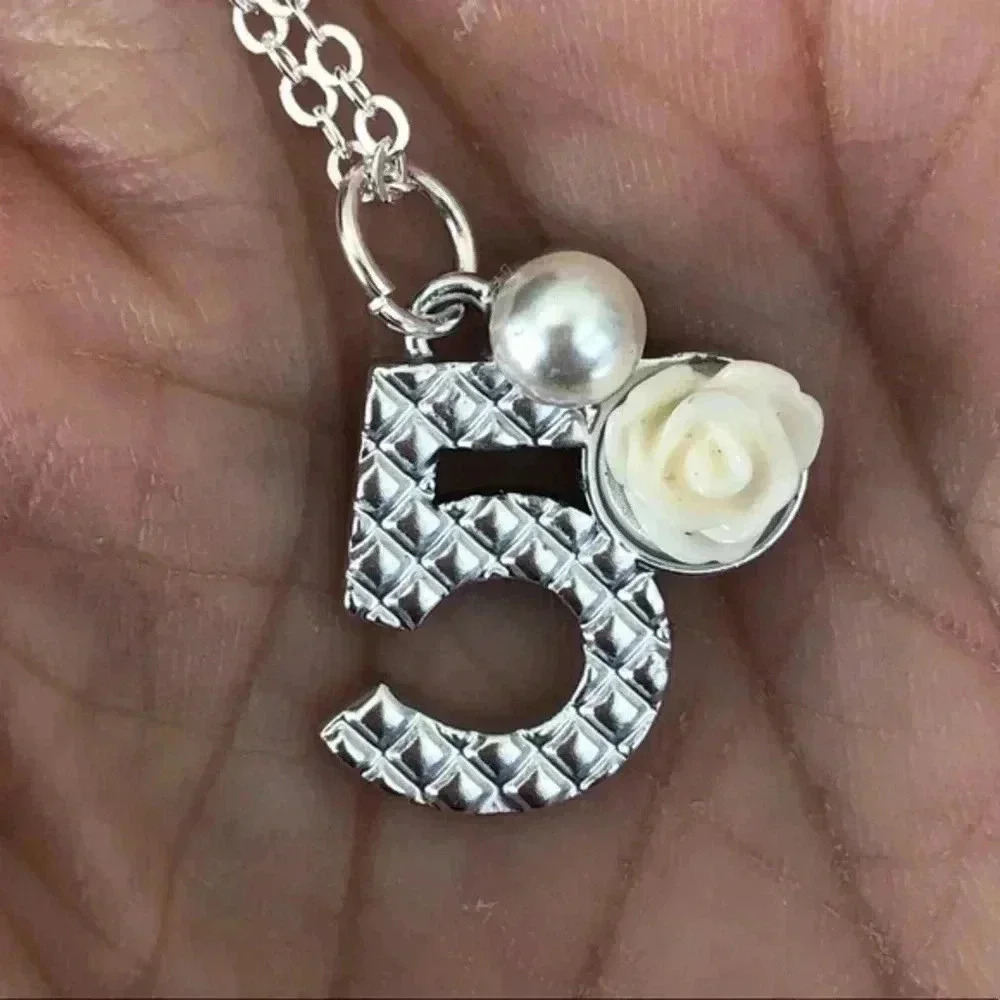 Girl’s Spring Floral 5th Birthday Flower Antique Style Pendant Necklace